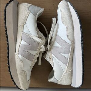 New Balance 237 Cream and White Sneakers
